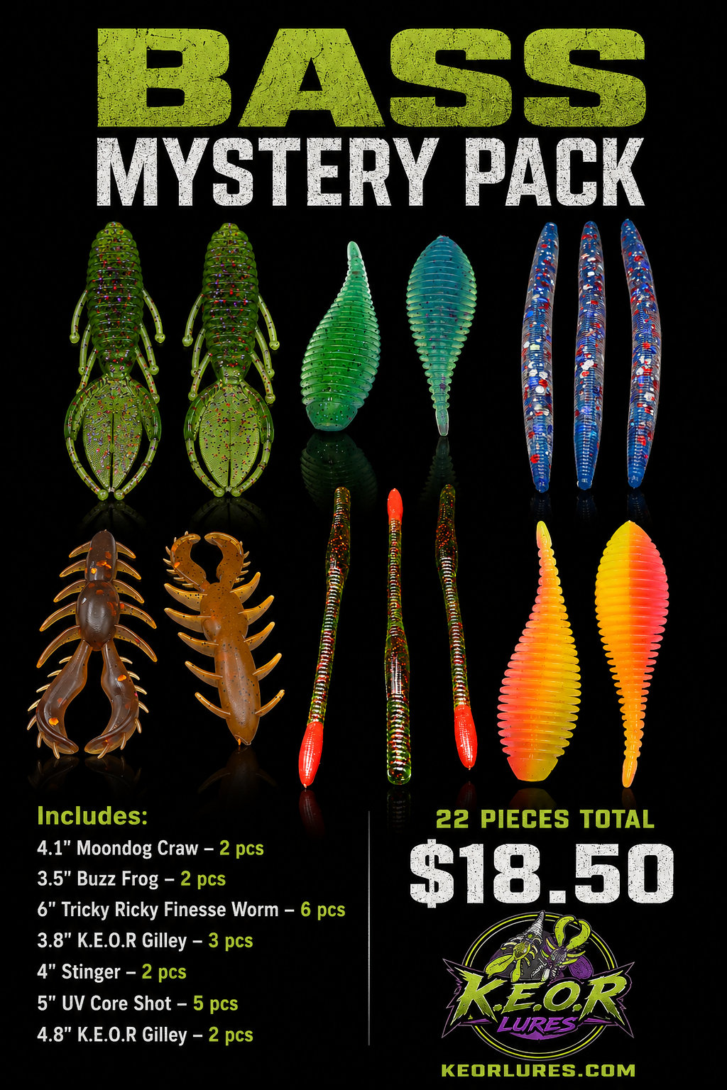 Bass Mystery Pack – 22 Pieces Total
