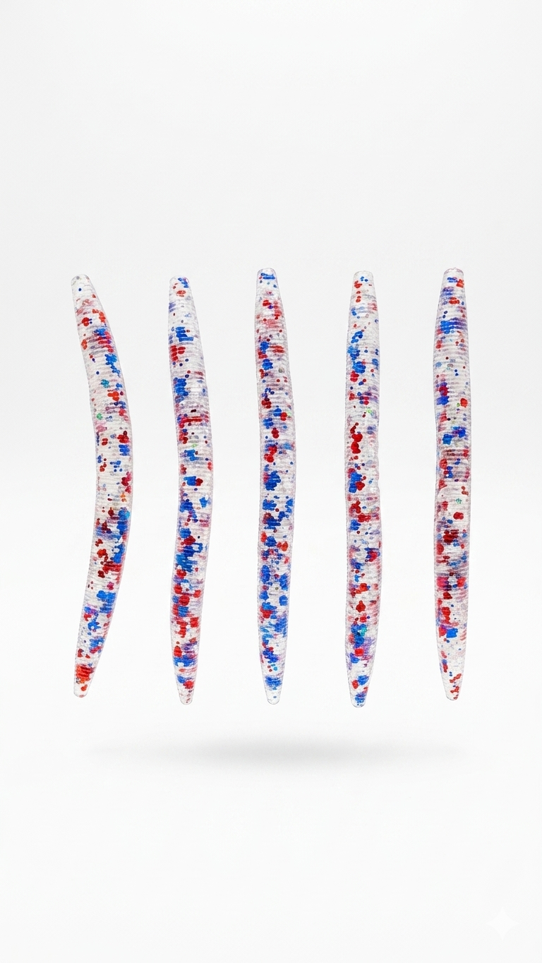 Patriot Punch – 5” Stick Worm | 10 Pack